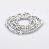 Half Plated Faceted Rondelle Electroplate Clear Glass Beads Strands GLAA-A024C-HP05-2