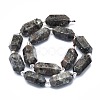 Natural Fluorescent Syenite Rock(Glow under UV Light) Beads Strands G-F715-055-2