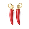 Brass Enamel Pendants KK-A252-13D-G-1