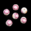 Floral Printed Porcelain Beads PORC-Q199-8mm-12-2