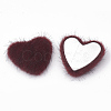 Faux Mink Fur Covered Cabochons WOVE-N006-13D-2