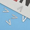Tarnish Resistant 304 Stainless Steel Letter Charms STAS-O072-V-6