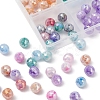 6 Colors Opaque Baking Painted Crackle Glass Beads Strands EGLA-YW0001-21-5