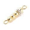 Electroplate Non-magnetic Synthetic Hematite Connector Charms PALLOY-JF01516-4