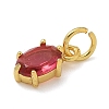 Brass Micro Pave Cubic Zirconia Pendants KK-U050-06G-01-3