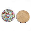 Printed Basswood Pendants LS-WOOD-S045-094B-01-2