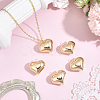 5Pcs Heart Brass Pendants KK-BBC0025-58A-4