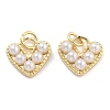 Brass Pave Cubic Zirconia Pendants KK-U009-10E-G-1