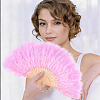 Plastic & Feather Folding Fan AJEW-WH20130-171B-7