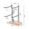 2-Tier 2-Row Wood Jewelry Display Stands EDIS-WH0016-008B-2