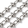 304 Stainless Steel Punk Spike Link Chains CHS-A021-05P-1