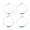 4Pcs 4 Style Natural Pearl & Shell & Dyed Synthetic Turquoise Beaded Necklaces Set NJEW-JN04039-1