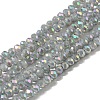 Electroplate Glass Beads Strands X-GLAA-F078-FR15-1