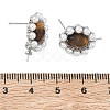 Brass and ABS Plastic Imitation Pearl Stud Earring Findings KK-C172-14A-P-3