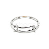 304 Stainless Steel Wire Wrap Expandable Adjustable Ring for Women RJEW-WH0007-01D-P-1