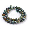 Natural African Turquoise(Jasper) Beads Strands X-TURQ-G037-10mm-2