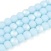 Frosted Opaque Glass Beads Strands GLAA-T032-P6mm-MBB10-1