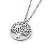 Stainless Steel Pendants Necklaces NJEW-JN02420-3