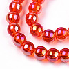 Electroplate Transparent Glass Beads Strands GLAA-T032-T4mm-AB09-2