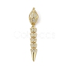 Brass Micro Pave Clear Cubic Zirconia Snap Clasps KK-Z078-37G-1