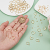Brass Huggie Hoop Earring Findings with Brass Open Jump Rings FIND-CN0001-73B-4