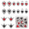 16Pcs 8 Styles Gothic Themed Alloy Pendants ENAM-UN0001-09-1