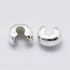 925 Sterling Silver Crimp Beads Cover STER-G027-27S-4mm-2