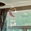 Crystal Chandelier Glass Teardrop Pendant Decorations HJEW-PH01778-01-6