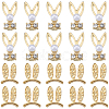 60Pcs 2 Styles Rabbit Alloy Rhinestone Cabochons MRMJ-SC0001-16-1