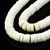 Flat Round Handmade Polymer Clay Beads CLAY-R067-10mm-21-4