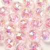 Two Tone UV Plating Rainbow Iridescent Acrylic Beads TACR-D010-06B-1
