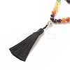 7 Chakra Buddhist Necklace NJEW-JN03895-01-4