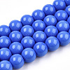 Opaque Solid Color Glass Beads Strands GLAA-T032-P6mm-11-1