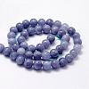 Natural White Jade Imitation Aquamarine Beads Strands G-F364-15-8mm-2