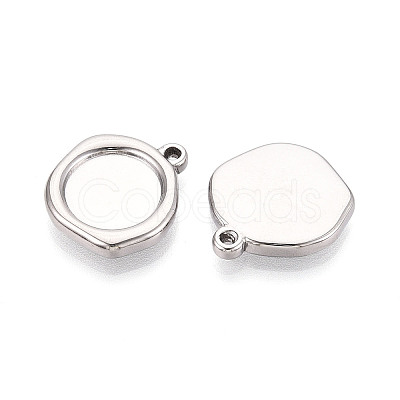 304 Stainless Steel Pendant Cabochon Settings STAS-T067-70A-P-1
