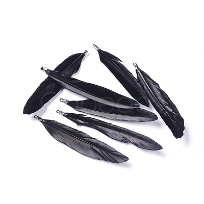 Goose Feather Pendants FIND-Q055-P12-1