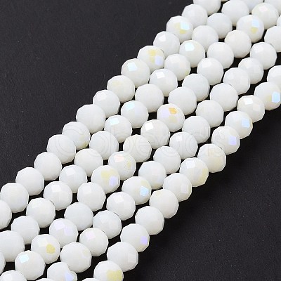 Electroplate Opaque Solid Color Glass Beads Strands LS-EGLA-A044-P3mm-L01-1