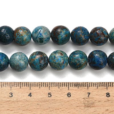 Natural Chrysocolla Beads Strands G-C289-B02-10mm-1