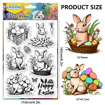 PVC Plastic Clear Stamps DIY-WH0618-0315-1
