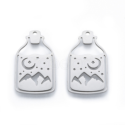 Non-Tarnish 201 Stainless Steel Pendants STAS-N090-LA920-1-1