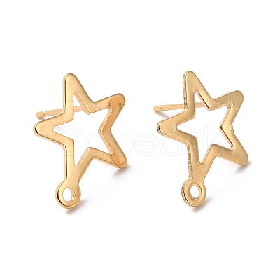 201 Stainless Steel Stud Earring Findings STAS-K241-08G-1