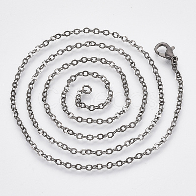 Brass Cable Chains Necklace Making MAK-N029-01B-1