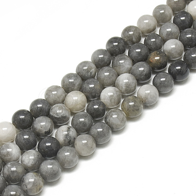 Natural Hawk's Eye Beads Strands X-G-S300-110-10mm-1