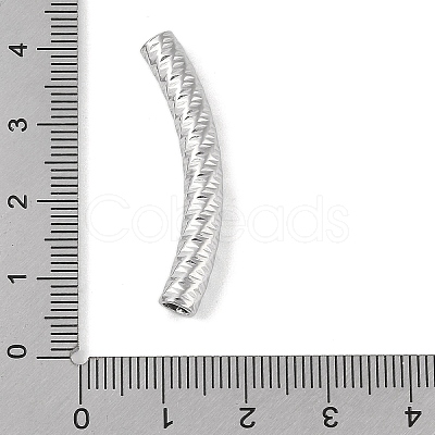304 Stainless Steel Curved Tube Beads STAS-M071-03J-P-1