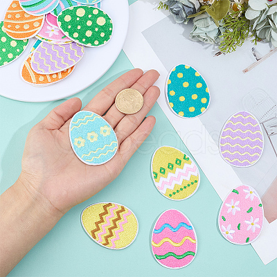 20Pcs 10 Colors Polyamide Clothing Patches PATC-CY0001-61-1