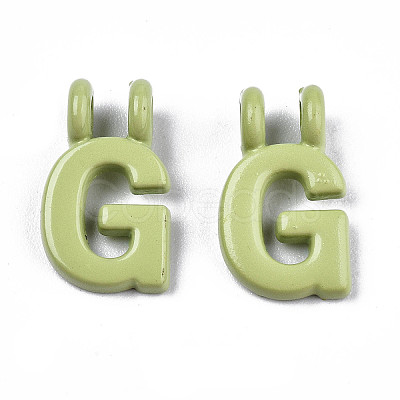 Spray Painted Alloy  2-Loop Link Pendants LS-X-PALLOY-T075-48G-RS-1