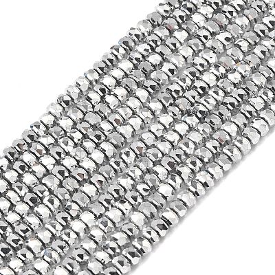 Electroplate Glass Beads Strands GLAA-Q105-03U-1