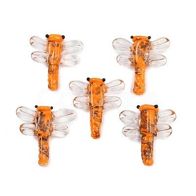 Transparent Lampwork Beads FOIL-I017-01-1