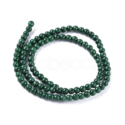 Natural Malachite Bead Strands G-O152-47-4mm-1