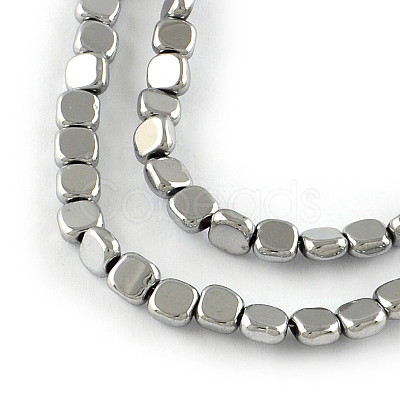 Electroplated Non-magnetic Synthetic Hematite Beads Strands G-R259-51H-1